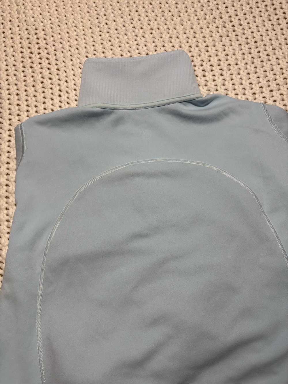 lululemon powder blue brushed Softstreme ribbed half zip size 6 - Picture 11 of 14